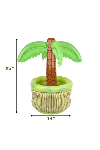 Choice 1Pcs Inflatable Palm Tree Ice Bucket Bear Cooler Drink Holder Hawaiian Birthday Decoration Summer Be