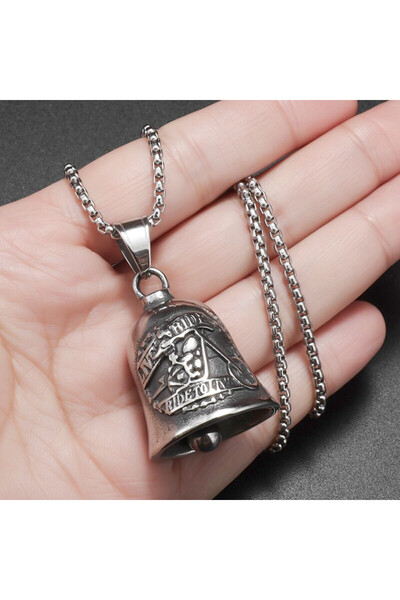 Choice AL12833-سلسلة دراجة نارية ريترو الرياح المهيمنة أجنحة الملاك قلادة جرس...