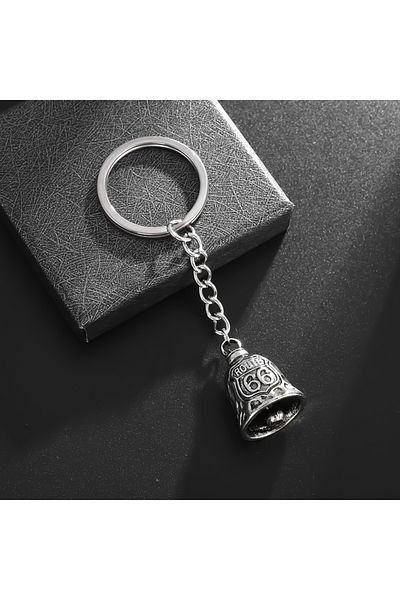 Choice AL21029-Silver Punk Archangel Michael Wings Motorcycle Bell Pendant Necklace Men\'s Personalized Bik