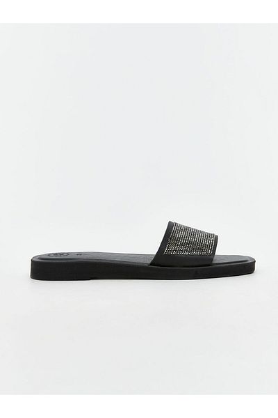 LC Waikiki New Season Leather Look Stone Women's Slippers - S5Ji21Z8