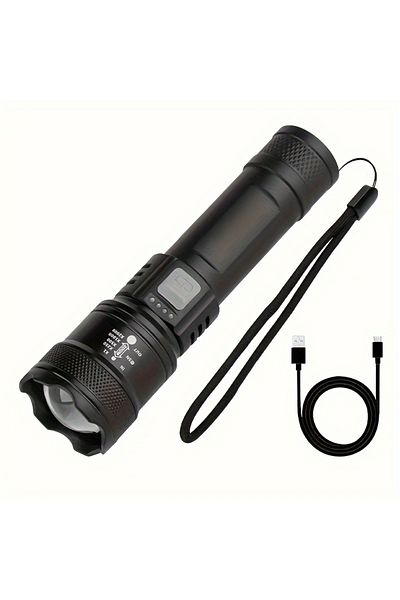 Choice 1PC 1-2PC LED Telescopic Zoom Flashlight High Power Torch Light USB Rechargeable Flashlight Portable