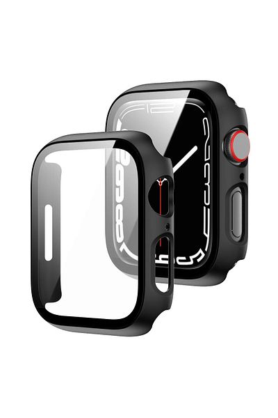 Choice Series 7-8-9 45mm Black Tempered Glass+Cover For Apple Watch Case 45mm 41mm 44mm 40mm 42mm Screen Pr