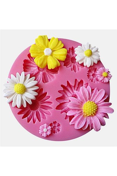 Choice Pink 3D Flower Silicone Molds Fondant Craft Cake Candy Chocolate Sugarcraft Ice Pastry Baking Tool M