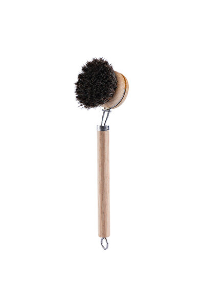 Choice Horse Hair Replaceable Dish Brush Wooden Handle Stain Remove Pot Brush...