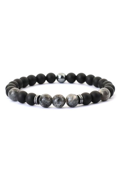 Choice blackflash Noter Handmade Mens Bracelet 8mm Onyx Tiger Eyes Stone Beaded Braclet Hematite Healing Br