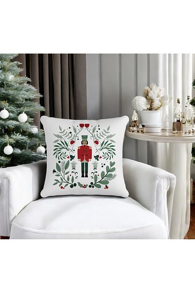 ASDİVA Lead Soldier New Year Concept Digital Printing Decorative Throw Pillow Cover 43X43