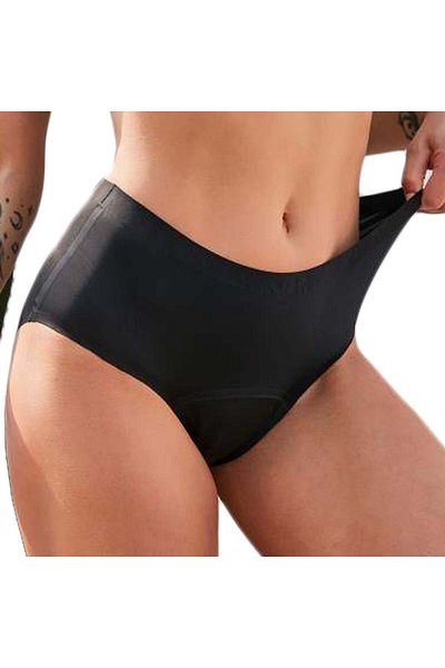 Linovit Menstrual Panties With Taped Seams - Black - Xs, Black