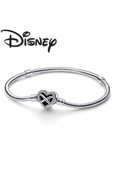 Miniso 17cm SL0220 Disney 2024 New Fashion Creative Heart Shaped Bracelet for Women Premium Fine Charm Jewe