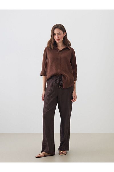 LC Waikiki Νέα σεζόν πουκάμισο γιακά Modal Mix Blouse - S5QL40Z8