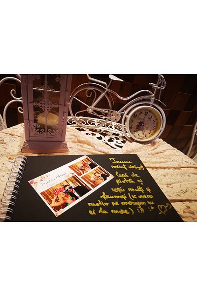 OEM Album foto / Guestbook aniversare, 50 ani, format A4 landscape, pix inclus, 25 pagini