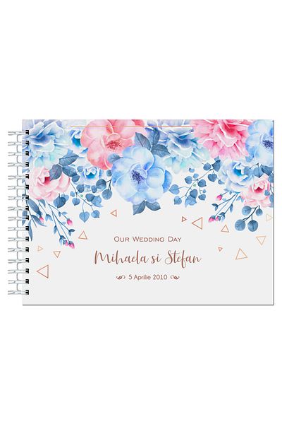 OEM Album foto / Guestbook / Caiet marturii pentru botez, format A4 landscape, pix inclus, wild one