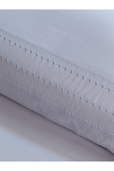 BED LİNE Elegance Runa Cotton Satin Duvet Cover Set Gray Double