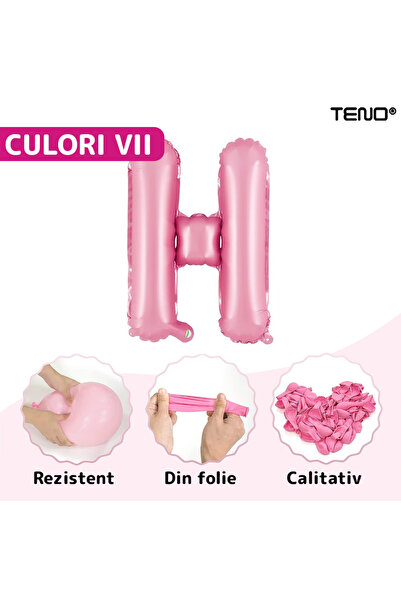 Teno Set of 13 Pink Happy Birthday Letter Balloons