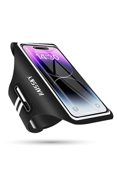 Choice Black HAISSKY Clear View Running Sport Armbands For iPhone 16 15 14 13 12 11 Pro Max XR 7 8 Plus Pho