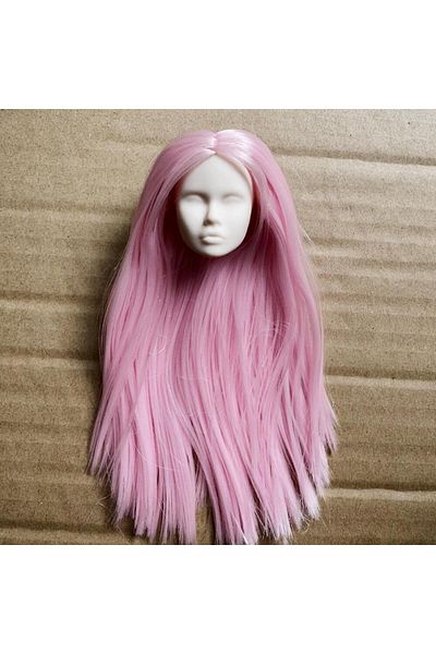 Choice little defectives pink hair Vintage 1/6 PP Face Mold Doll Heads Fashion Doll Head Make Up Practice D