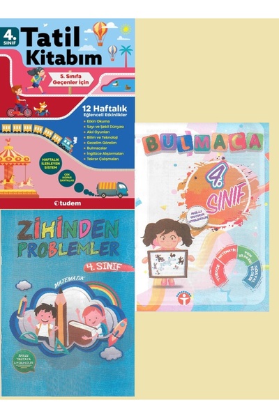 Tudem Yayınları Tudem 4.sınıf Tatil Kitabım 5.sınıf Geçenler Için + BULMACA V...