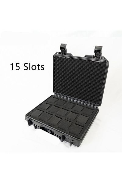 Choice 15 Slot 15 Slot Plastic Watch Case Potable Watch Storage Boxes Organizer Waterproof Hard Carry Case