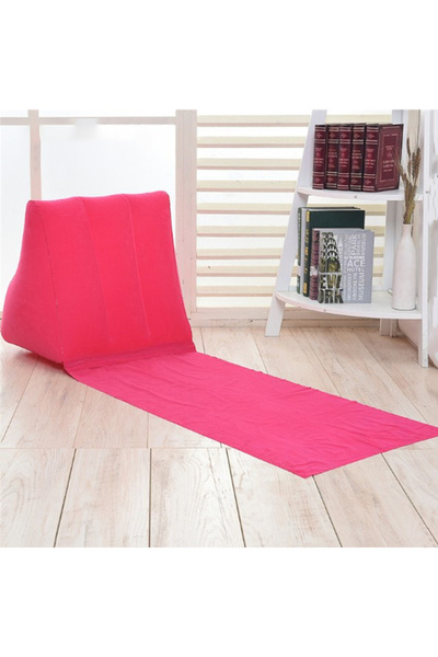 Choice 133x45x48cm hot pink Inflatable Wedge Pillow With Mat PVC Flocking Tra...