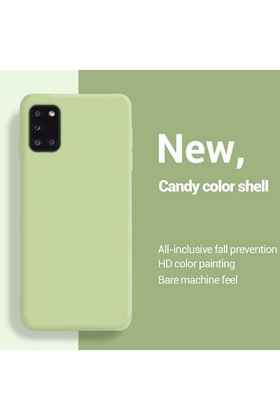 Choice A21S Green Liquid Silicone Soft Phone Case for Samsung Galaxy A31 A41 A51 A71 A11 A21S A12 A22 A32 A