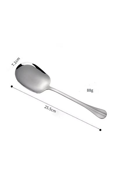 Choice 25cm Stainless Steel Soup Spoons Serving Spoons Dumplings Ramen Ice Cream Dessert Long Handle Big So