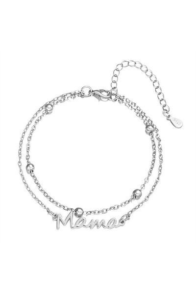 Choice SILVER PLATED Mama Charm Bracelet Women Double Layer Beads Chain Bracelets Fashion Jewelry Mother Da