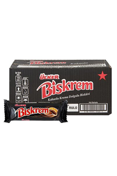 Ülker Biskrem Kakao Kremalı Bisküvi 100 g x 18 Adet