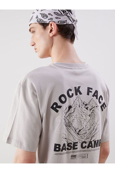 LC Waikiki Tricou pentru bărbați din bumbac pieptănat imprimat cu gât crew din sezonul nou - S5OC61Z8