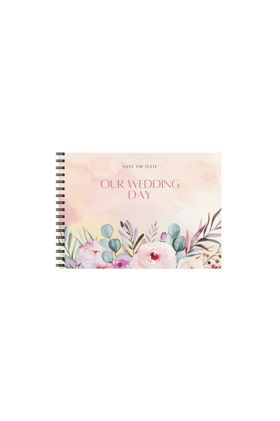 OEM Set Album foto / GuestBook pentru nunta, flowers, A4 landscape, pix si du...