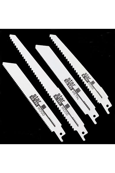 Choice White 4pcs Universal Reciprocating Saw Blade Set 4pcs High Speed Carbon Steel Woodworking Coarse Fin