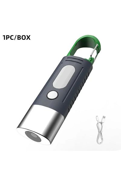 Choice xiaohouzi small gray Mini Convenient High Power LED Flashlight Camping Flashlight, 3LEDAnd Side Ligh