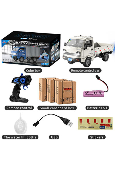 Choice شاحنة بي وايت ريموت كنترول بمقياس 1:16، 2.4 جيجاهرتز، محاكاة انجراف، شاحنة تسلق مع رذاذ وأضواء ليد ريموت كنترول