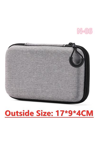 Choice N-06 Portable Data Cable Organizer Bag Small EVA Oval Earphone Storage Bags Hard Shell Waterproof Ca