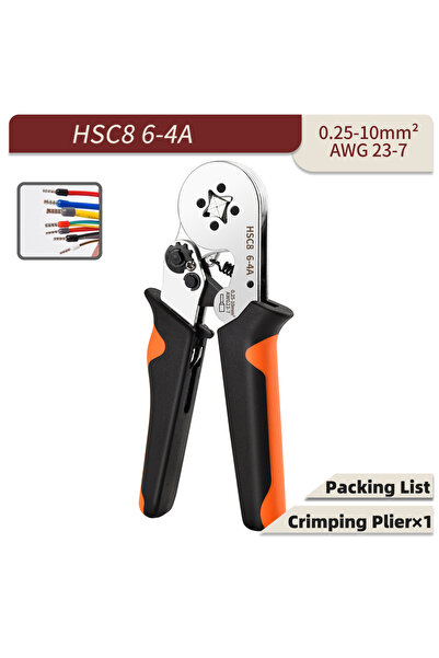 choice2 HSC8 6-4A Tubular Terminal Crimper Kit 0.08-16mm² /0.25-10mm² HSC8 6-...