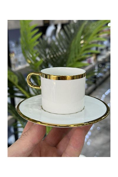 Doğudeko Elion Luxury 6-Piece Porcelain Cup Set