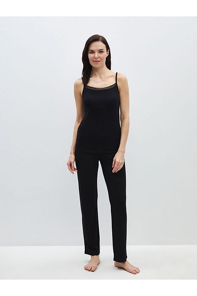 LC Waikiki New Season U Neck Lace Detailed Strap Women's Tank Top - S45651Z8