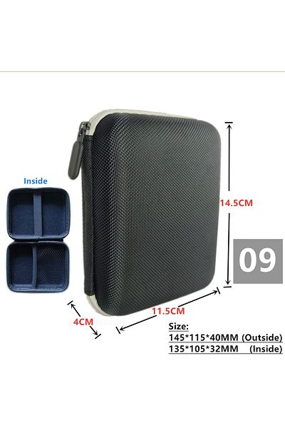 Choice 09 Earphone Data Storage Bag Cable Organizer Multimeter Electronic Box Bags Zipper Pouch Tech Gadge
