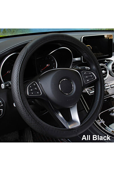 Choice غطاء عجلة قيادة السيارة SEAMETAL باللون الأسود، واقي عجلة القيادة من ا...