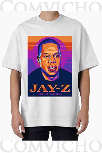 COMVİCHO تي شيرت مطبوع بتصميم Jay Z v1 للجنسين