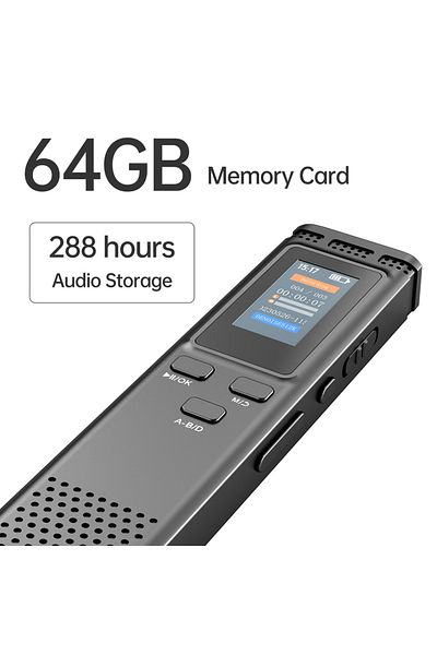 Choice 64 GB 64GB/16GB/8GB Digital Voice Recorder Voice Activated Audio Recording Noise Reduction with Play