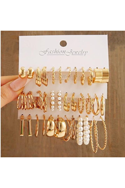 choice2 AY5707601 طقم أقراط دائرية صغيرة مستوحى من الطراز القديم مكون من 24 ز...