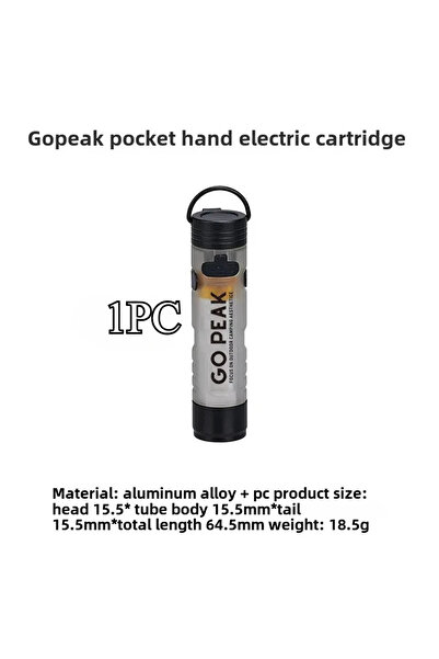 Choice 1PC White GO PEAK LED Pocket Hat Clip Flashlight Portable Long Life Rechargeable Clip-on Flashlight