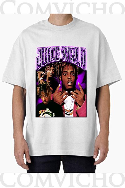 COMVİCHO Unisex Juice Vrld V6 Design Printed Oversize T-Shirt