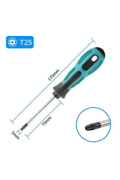 Choice T-25 1PC Torx magnetic screwdriver set precision T5 T6 T7 T8 T9 T10 T15 T20 T25 T27 T30 safety contr