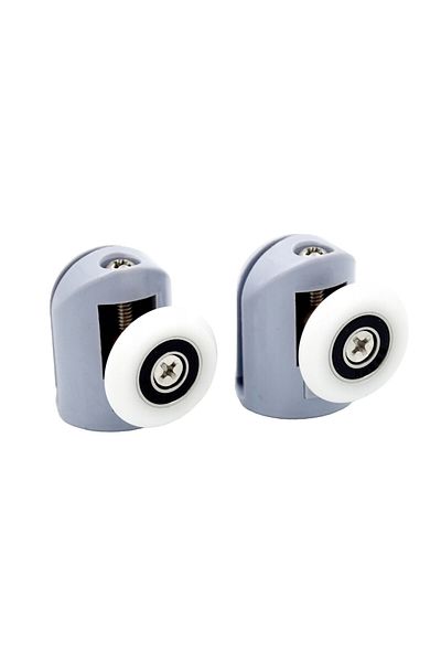 BOEM Set of 2 shower cabin rollers, Plastic/Stainless Steel, 2.5x4x2cm, Multicolor
