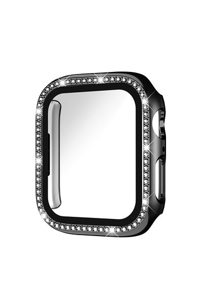 Choice 40MM SERIES 4 5 6 SE Black Bling Case for Apple Watch SE/6/5/4 40MM 44MM Protective Case+Glass Scree