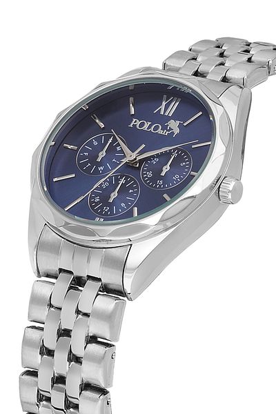 Polo Air Sport Stylish Women Wrist Watch Silver Navy Blue Color Pl-1552B3X