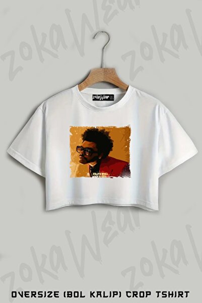 ZOKAWEAR The Weeknd Printed Oversize Crop T-Shirt