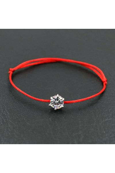 Choice Red Handmade Round Zirconia Crystal Red Rope Bracelets for Women Simple Lucky Jewelry Gifts
