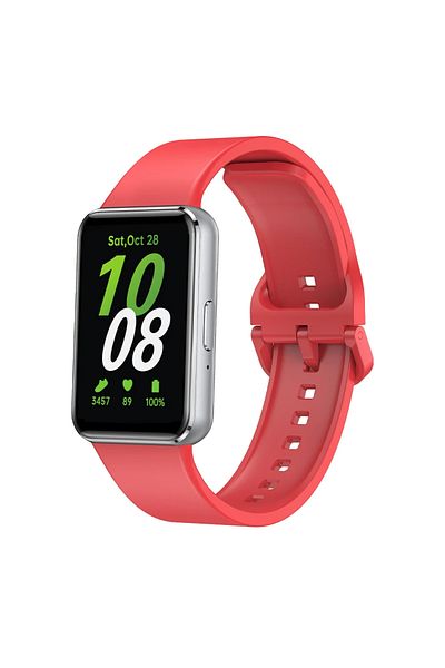 Choice Samsung Galaxy Fit 3 Red Silicone Strap For Samsung Galaxy Fit 3 Watch Bracelet Replacement Sport Wa