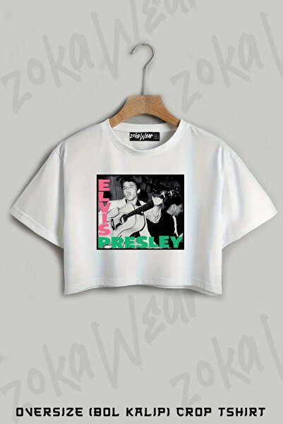 ZOKAWEAR Elvis Prisli v2 Štampano Oversize kroj Skraćeni kroj T-shirt